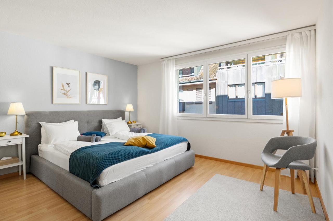 Bright, Central & Modern Apartment Lucerne Luaran gambar