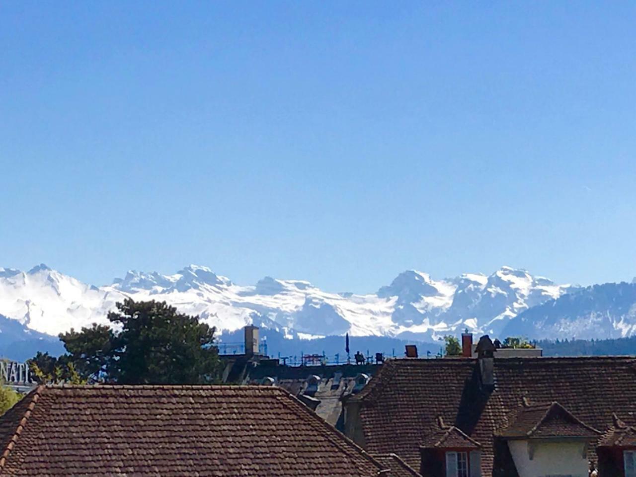 Bright, Central & Modern Apartment Lucerne Luaran gambar